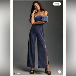 Anthropologie The Femme Velvet Jumpsuit